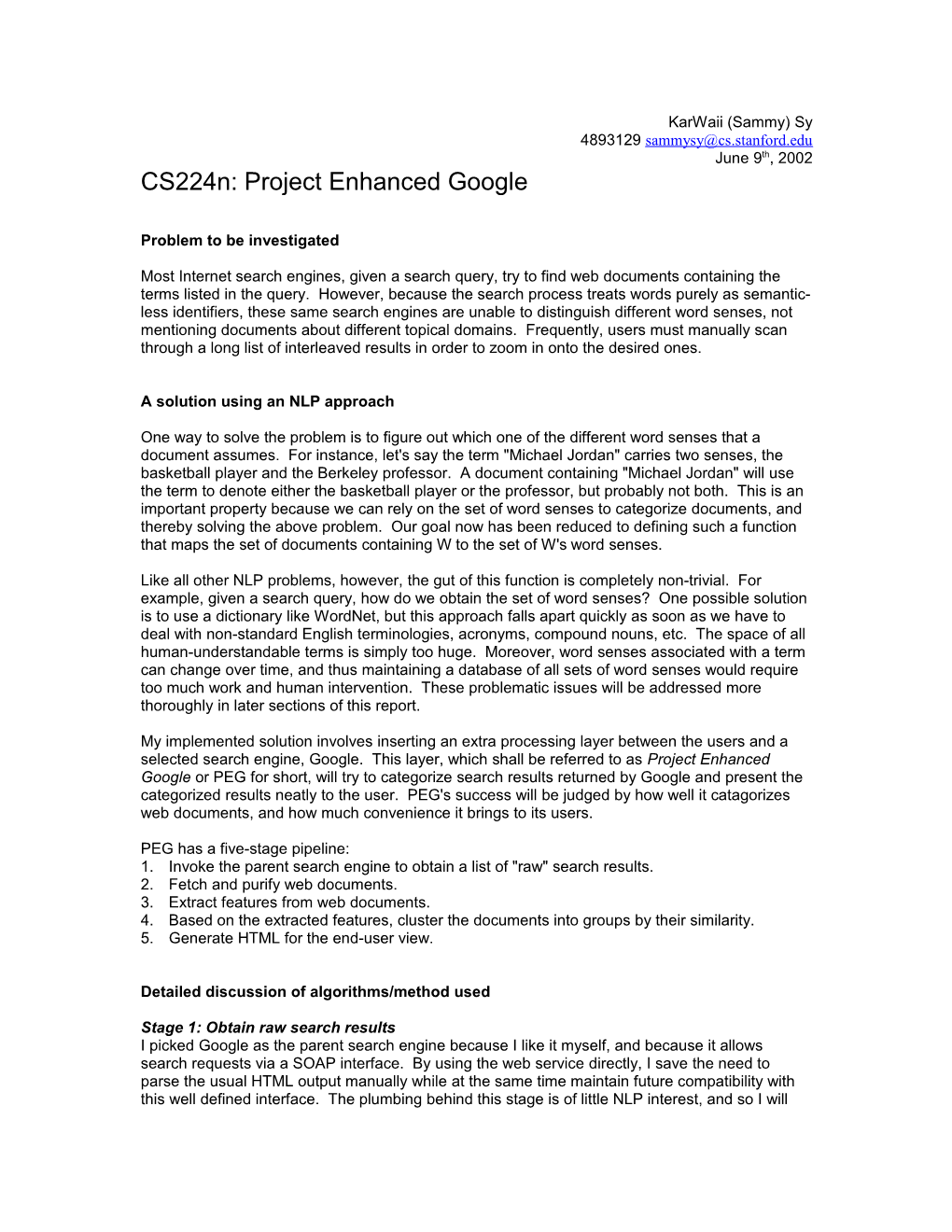 Cs224n: Project Enhanced Google