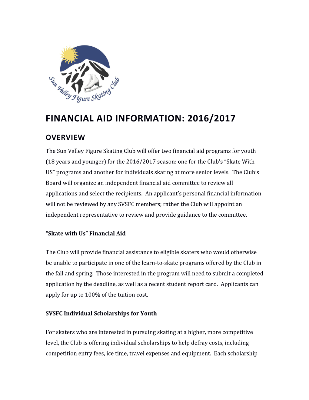 Financial Aid Information: 2016/2017