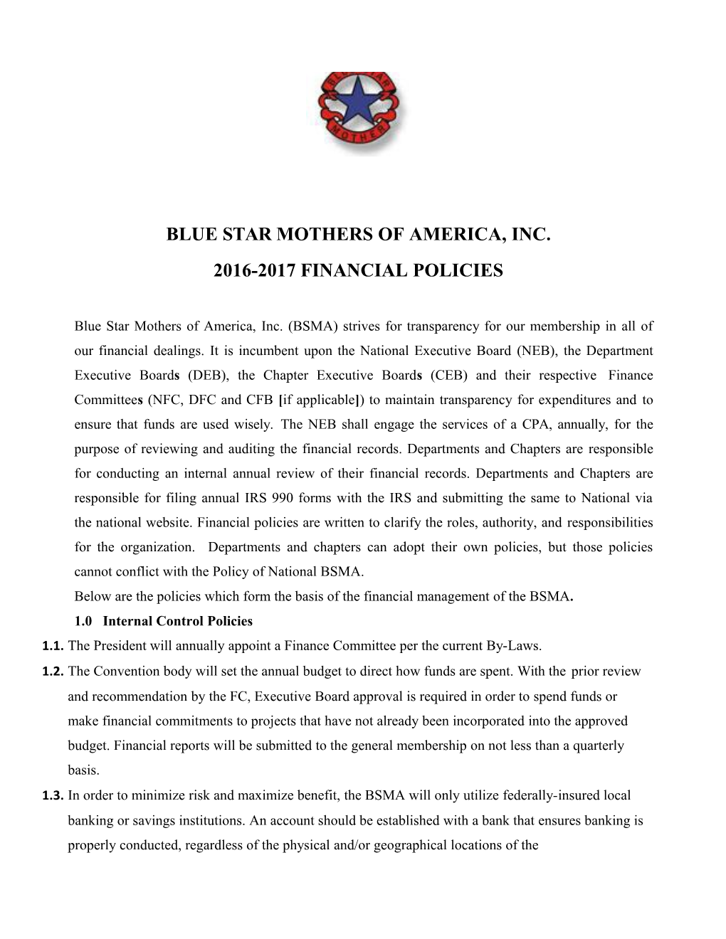 Blue Star Mothers of America,Inc