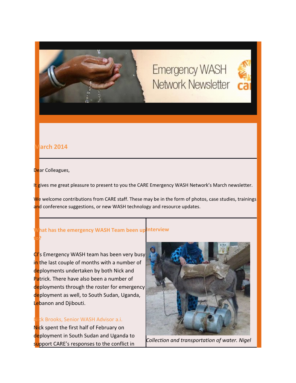 How to Provide Humanitarian WASH Assistance Without Advancing Dependency on Unsustainable