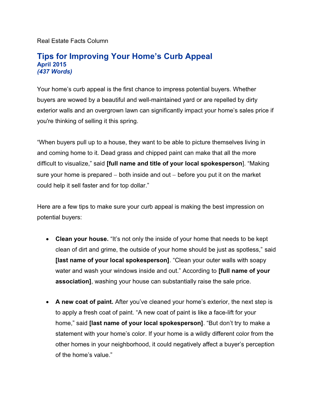 Tips for Improving Your Home S Curb Appeal