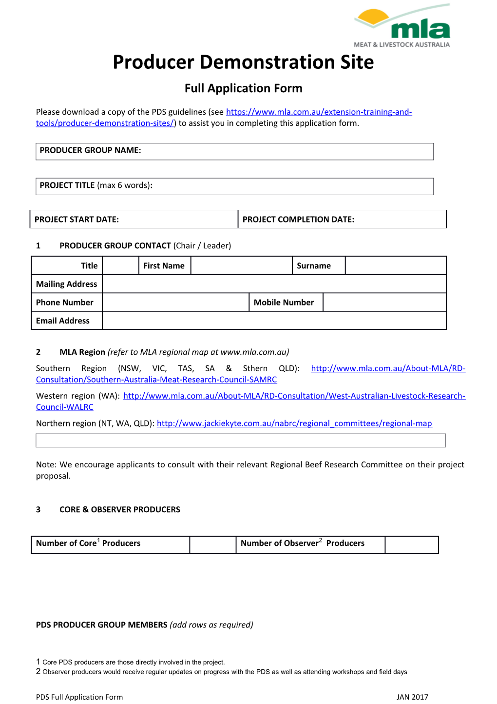 PDS Full Application Form JAN17 FINAL