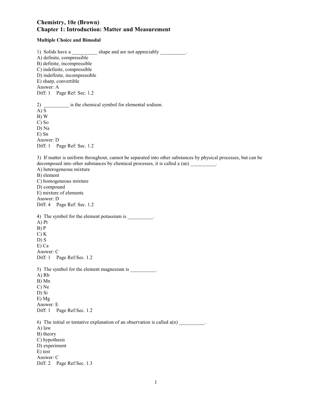 Multiple Choice and Bimodal