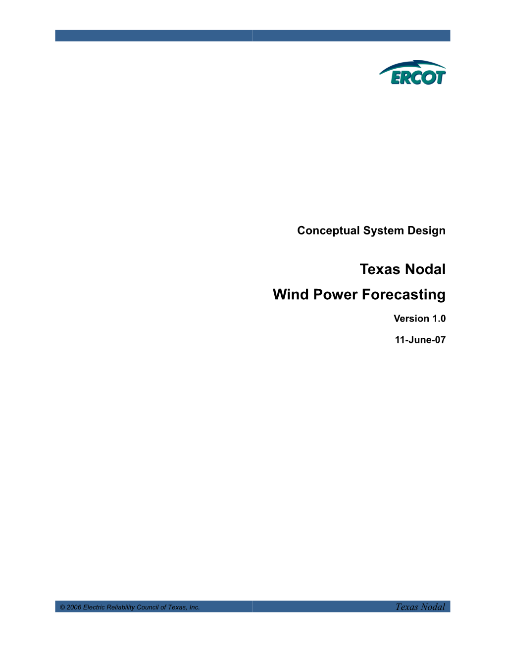 Texas Nodalwind Power Forecastingdocument Version: 1.0