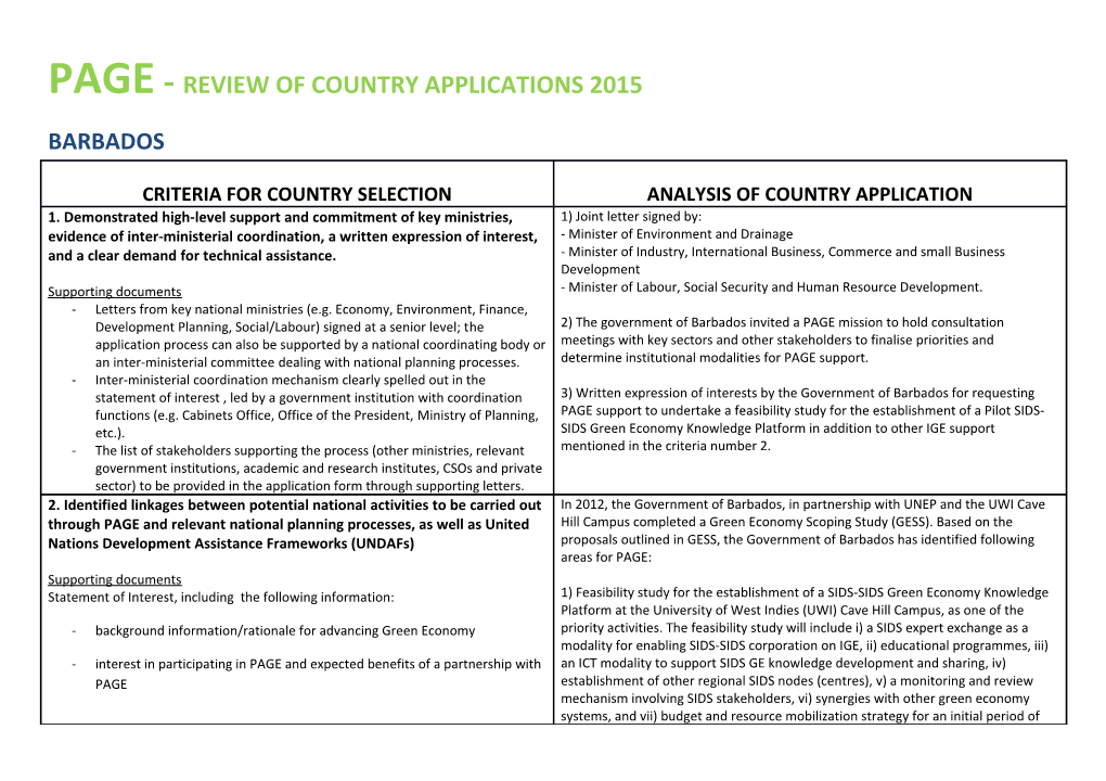 Page - Review of Country Applications 2015