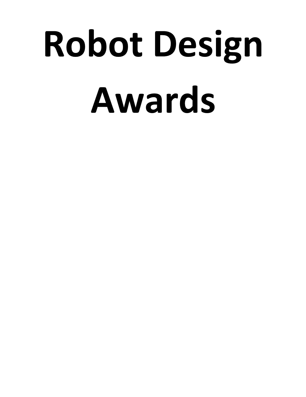 Award Information for FLL Closing Ceremonies Script