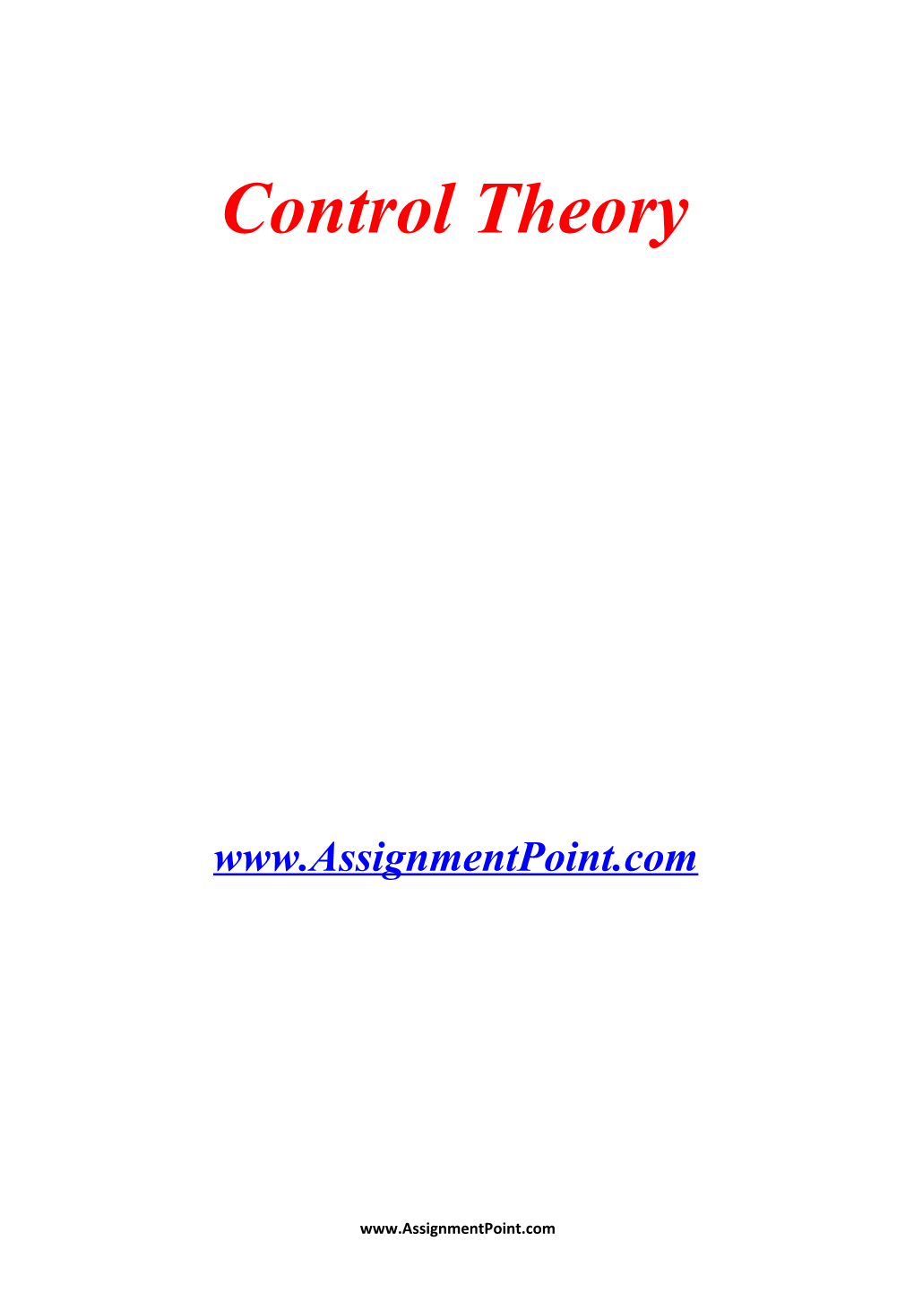 Control Theory