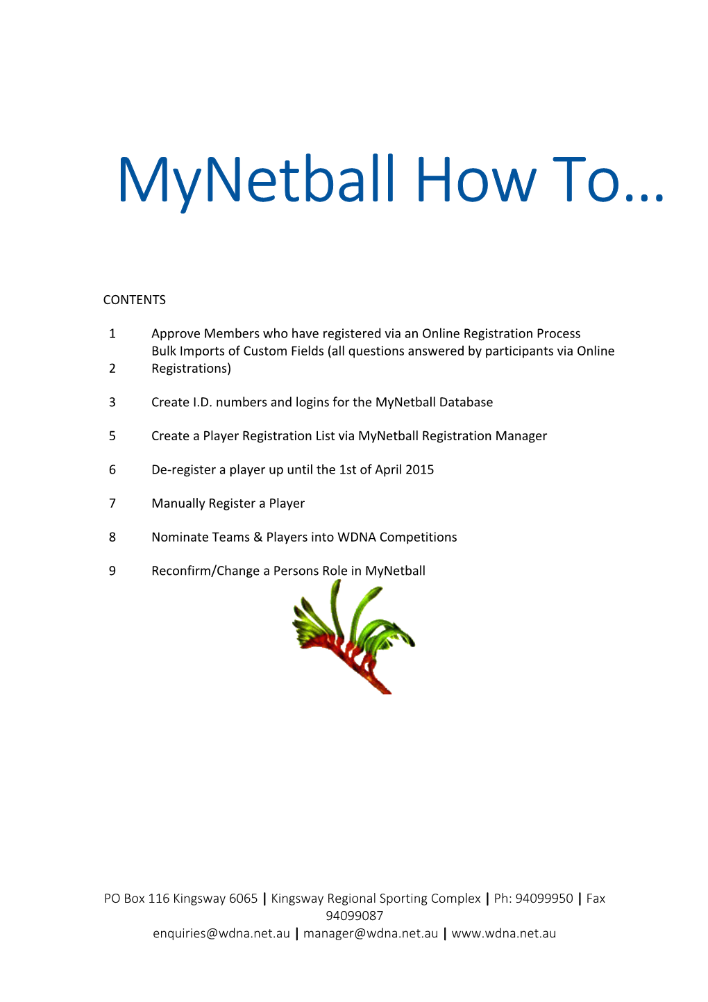 Mynetball How To