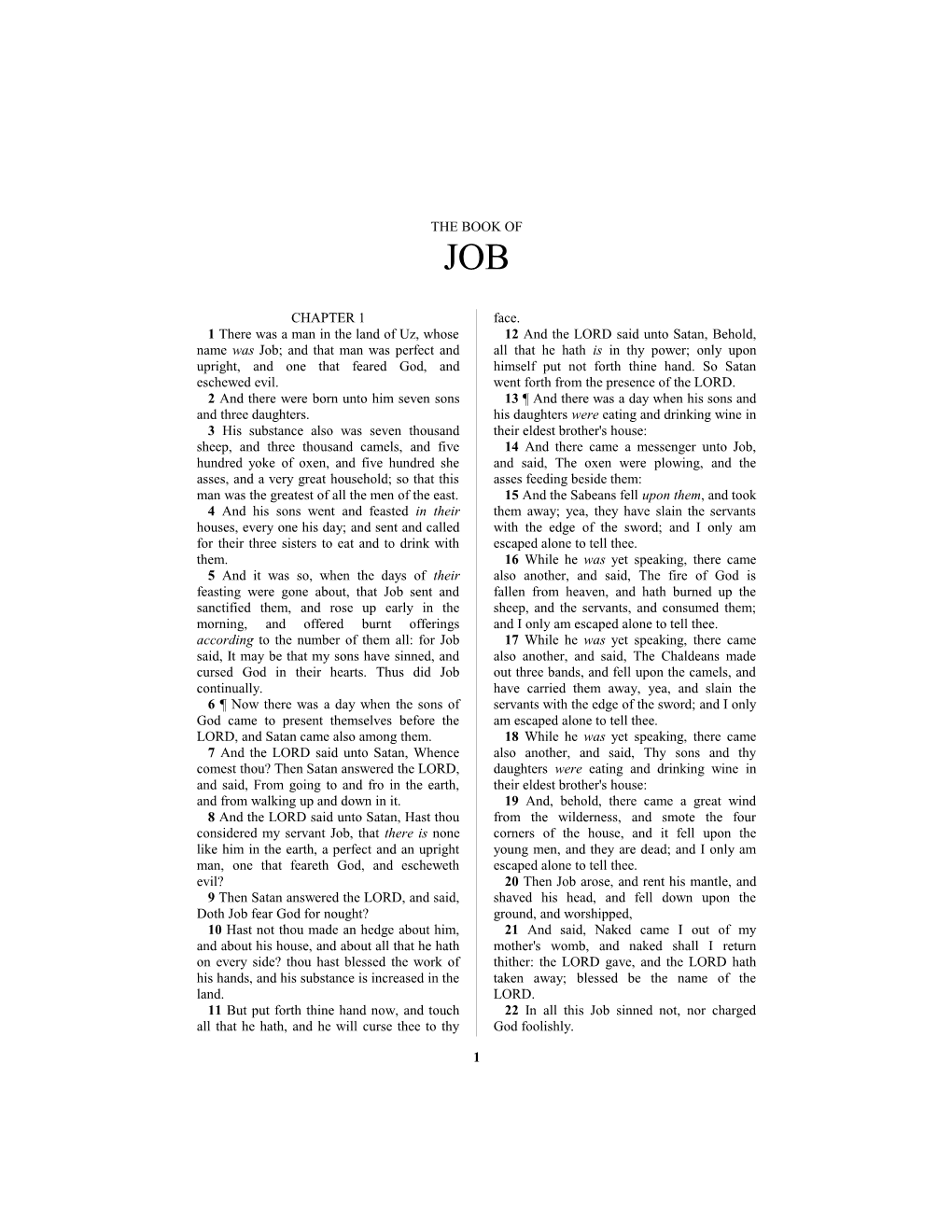 The Book of Job