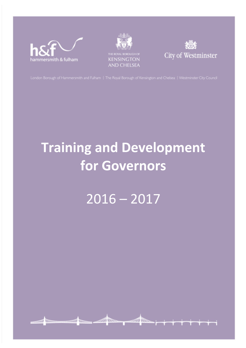 Training and Development for Governors 2016-17 1