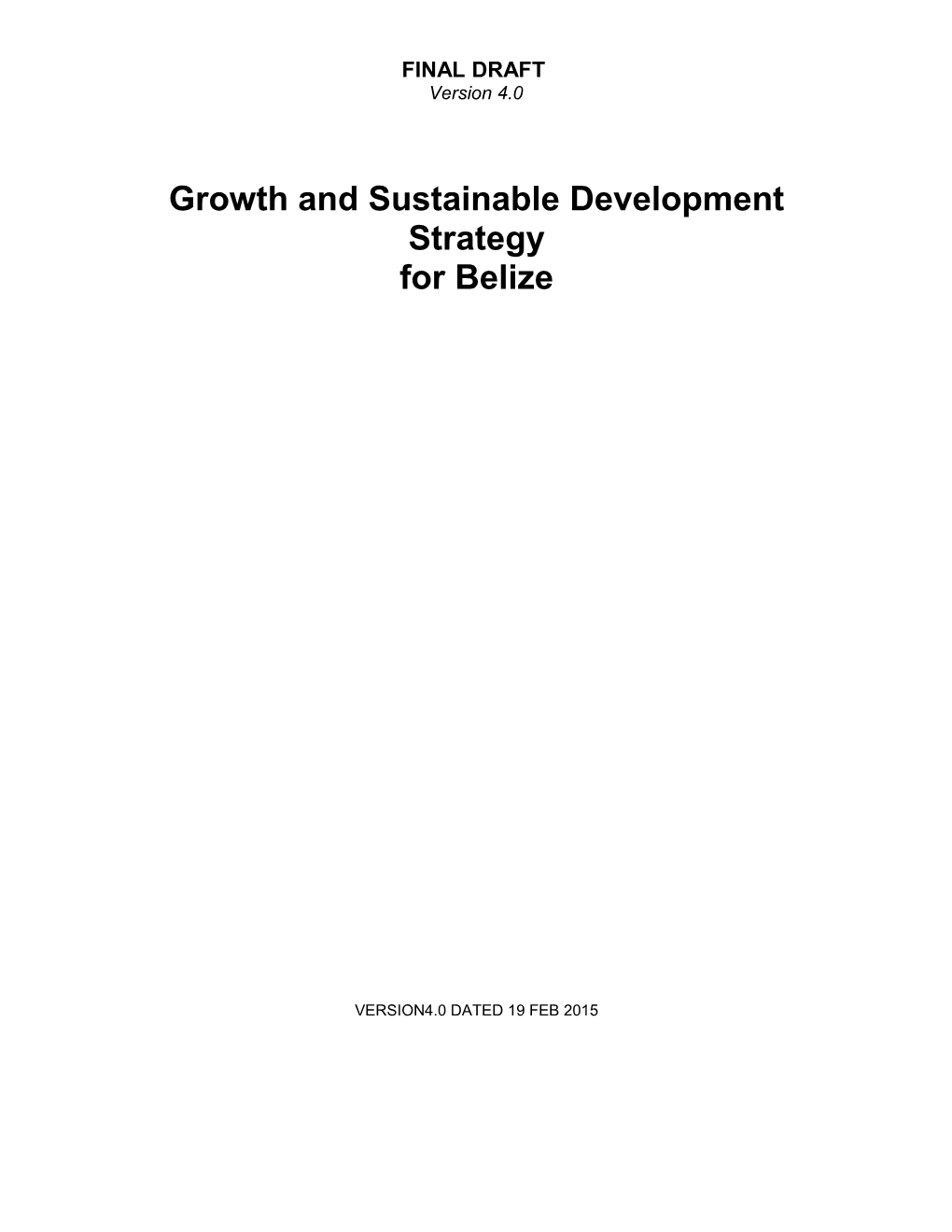 Growth and Sustainable Development Strategy