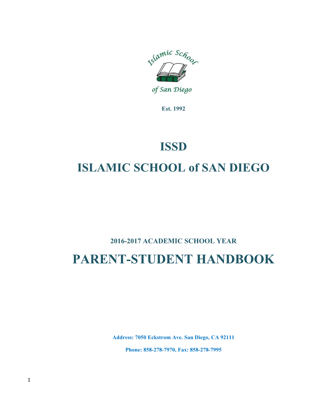 ISLAMIC SCHOOL of SAN DIEGO