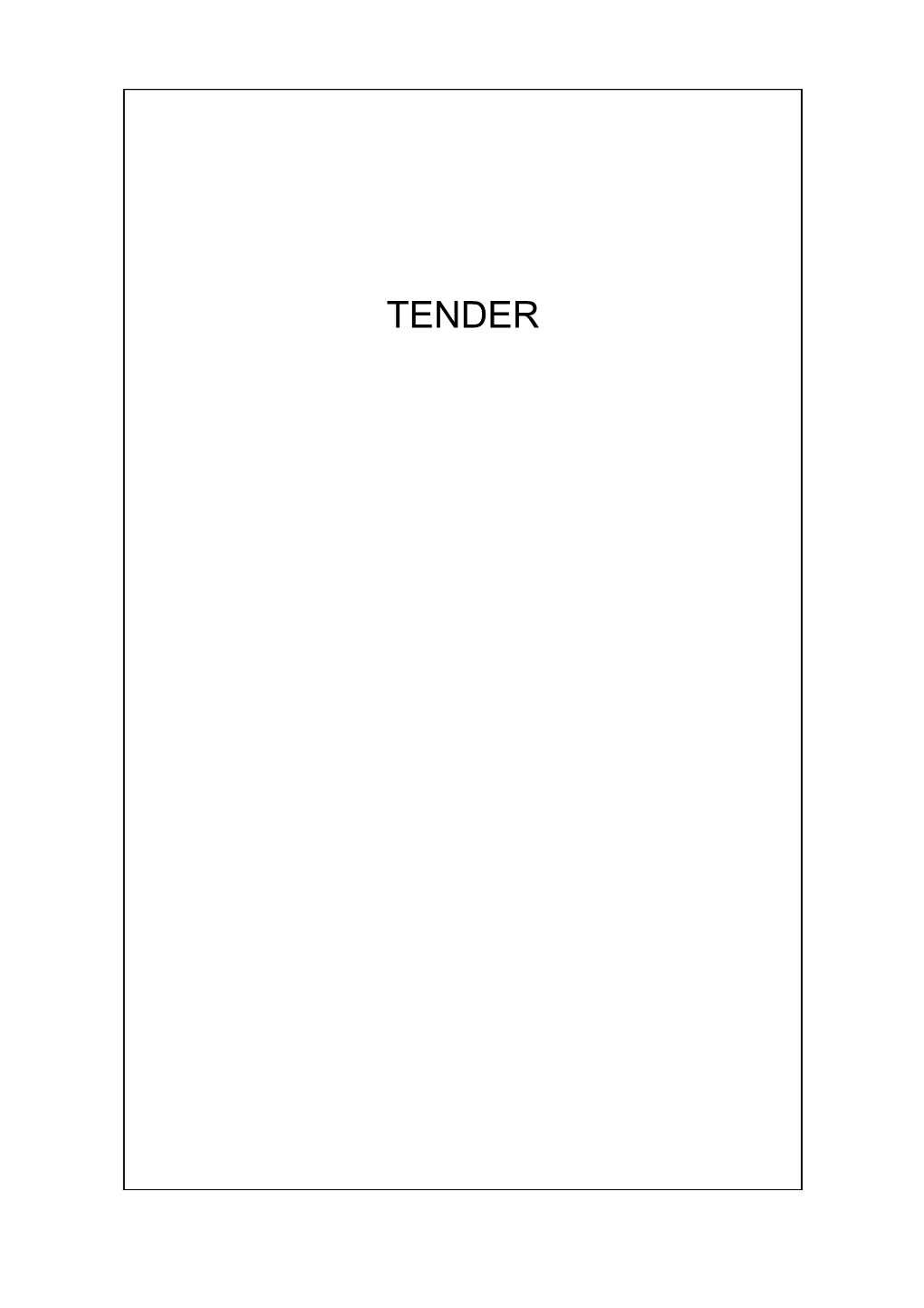 1 Tender Schedule 1 Tender Form