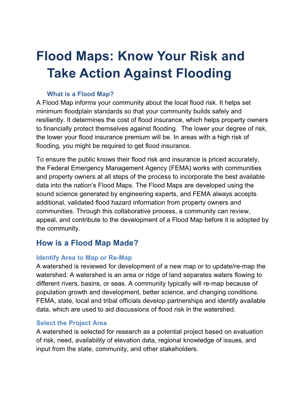 Flood Maps: Know Your Risk and Take Action Against Flooding