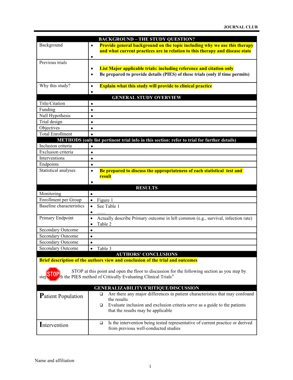 Background the Study Question?