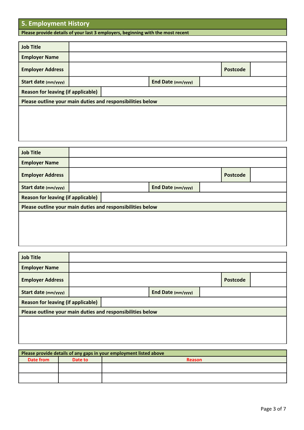 Office Administrator- Application Form