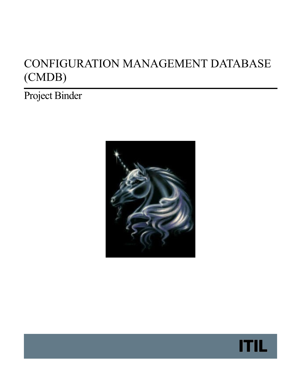 CONFIGURATION MANAGEMENT Database (CMDB)