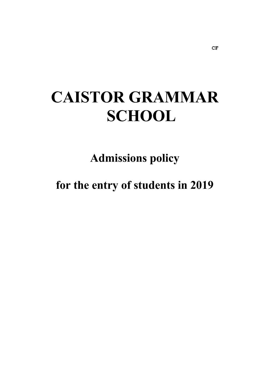 Caistor Grammar School