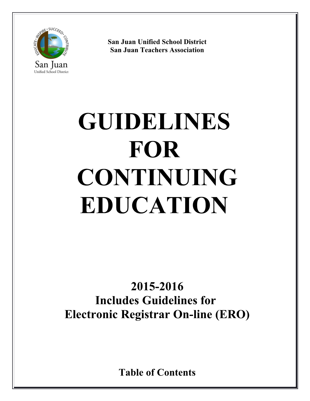 Continuing Education Handbook