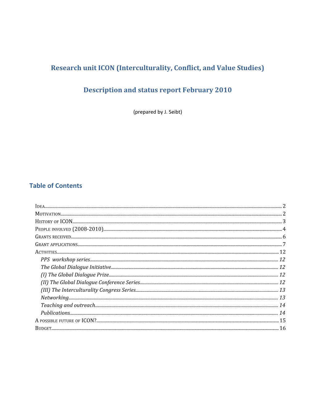 Research Unit ICON (Interculturality, Conflict, and Value Studies)