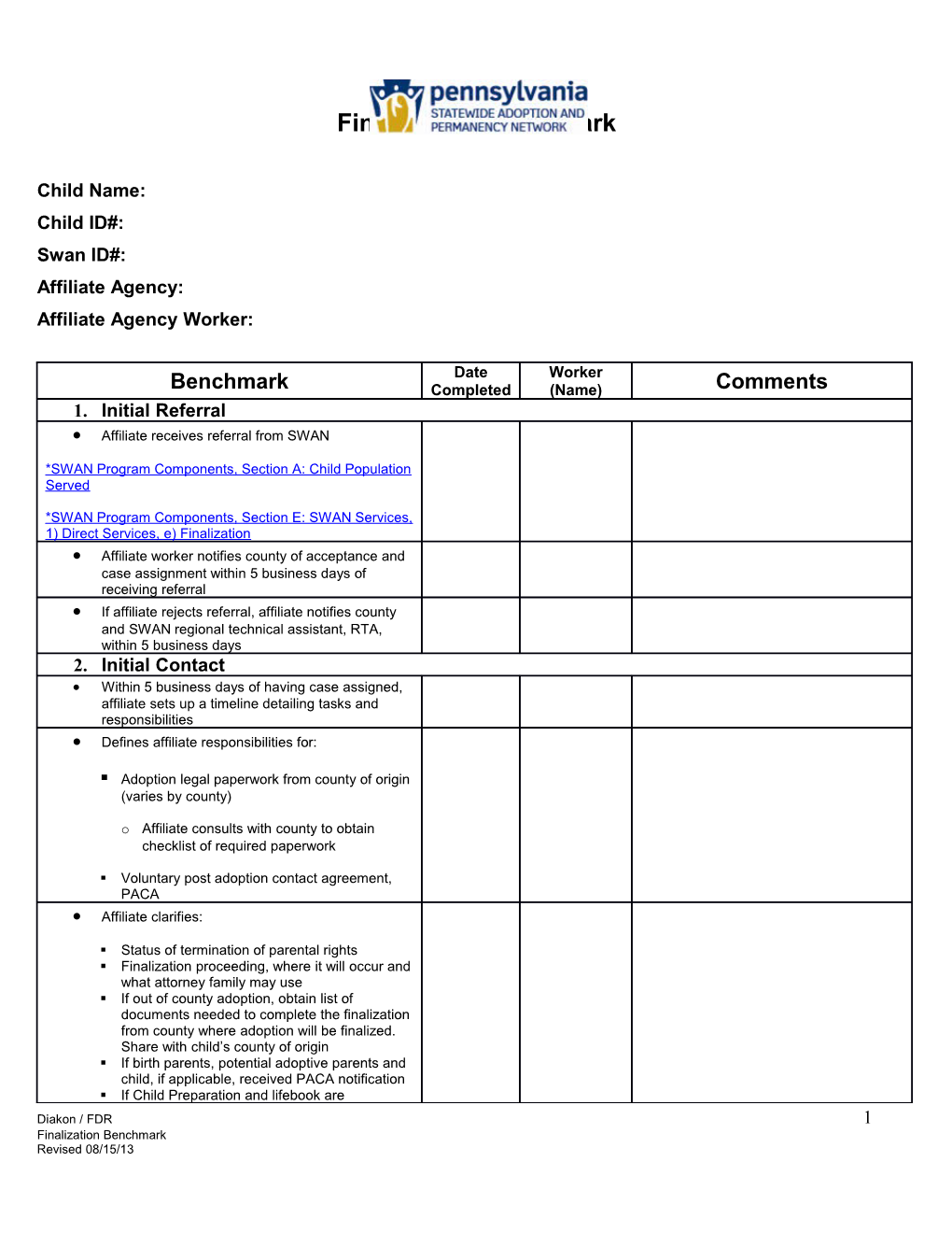 Revised Finalization Benchmarks