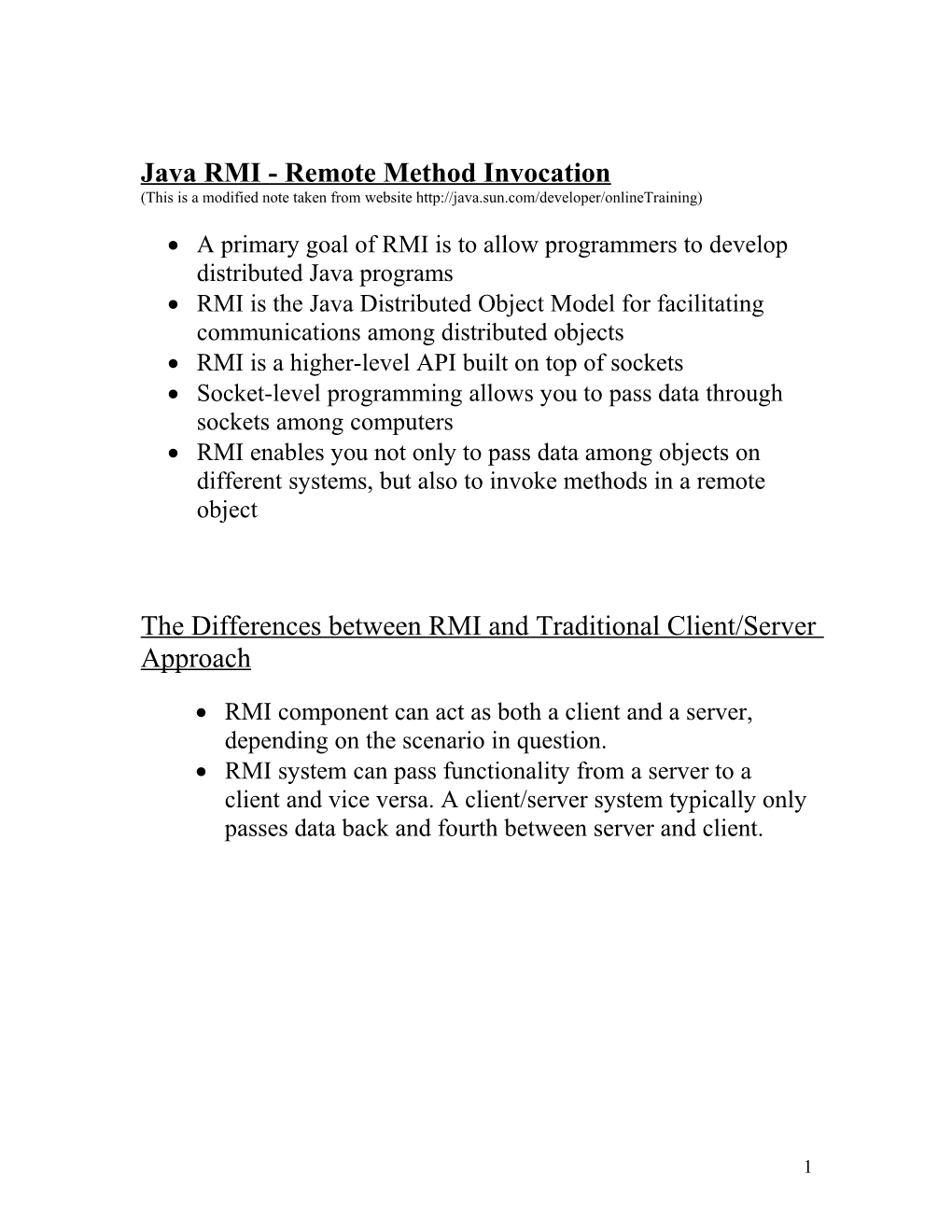 Java RMI - Remote Method Invocation