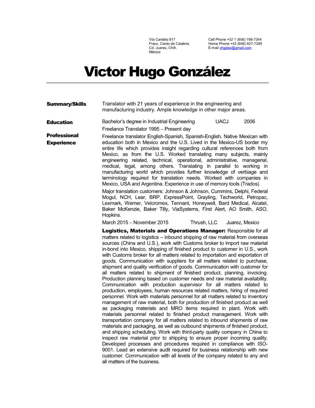 Victor Hugo González