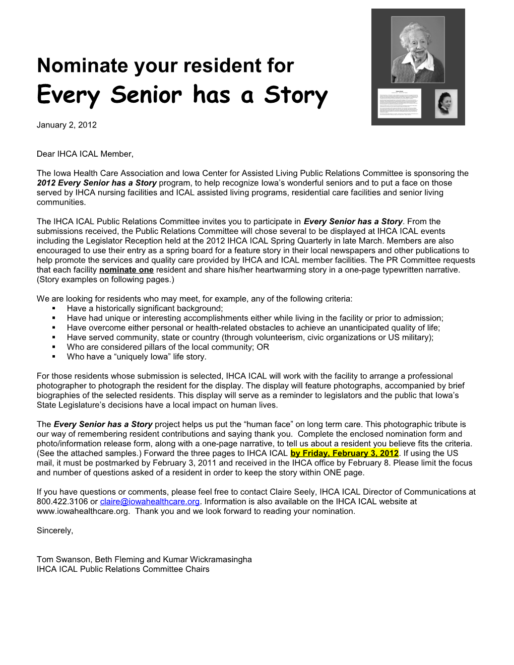 Every Senior Has a Story