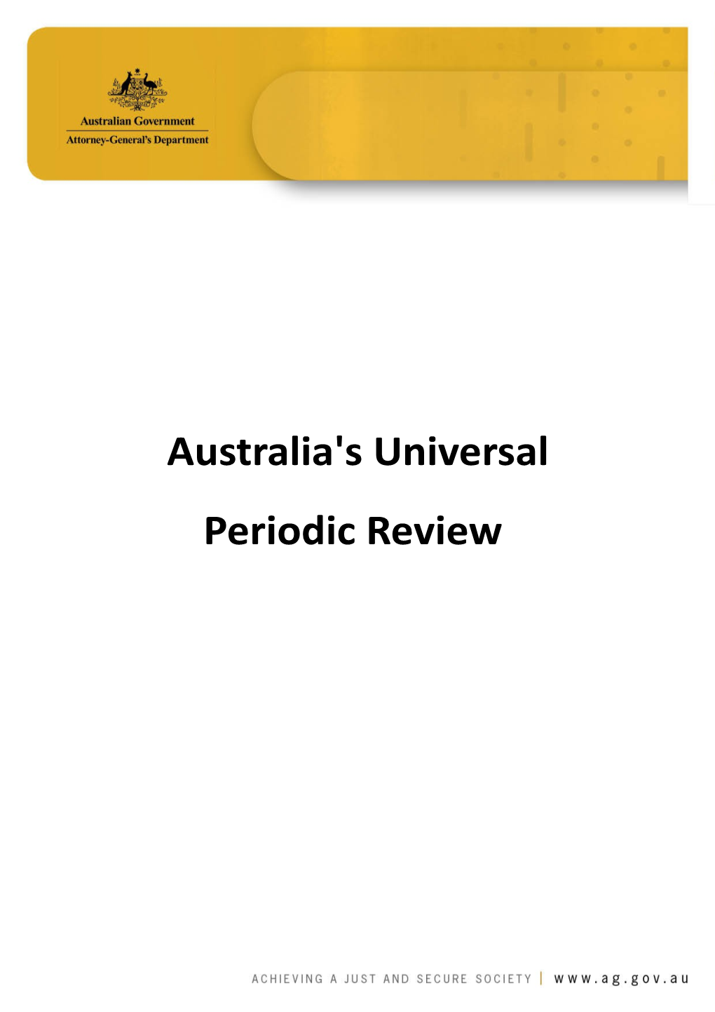 Australia's Universal Periodic Review