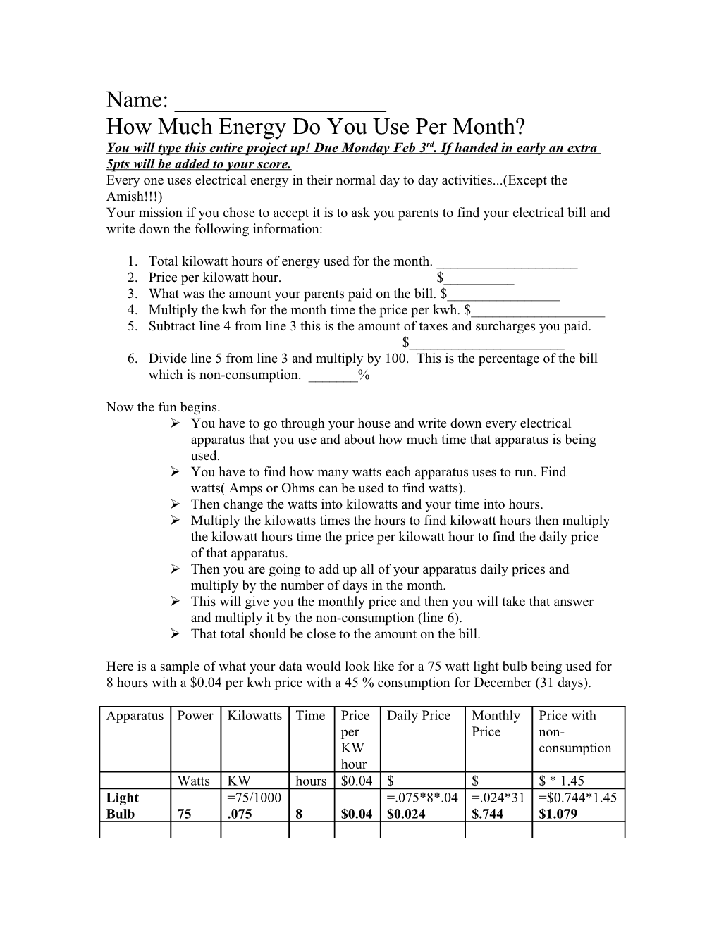 How Much Energy Do You Use Per Month