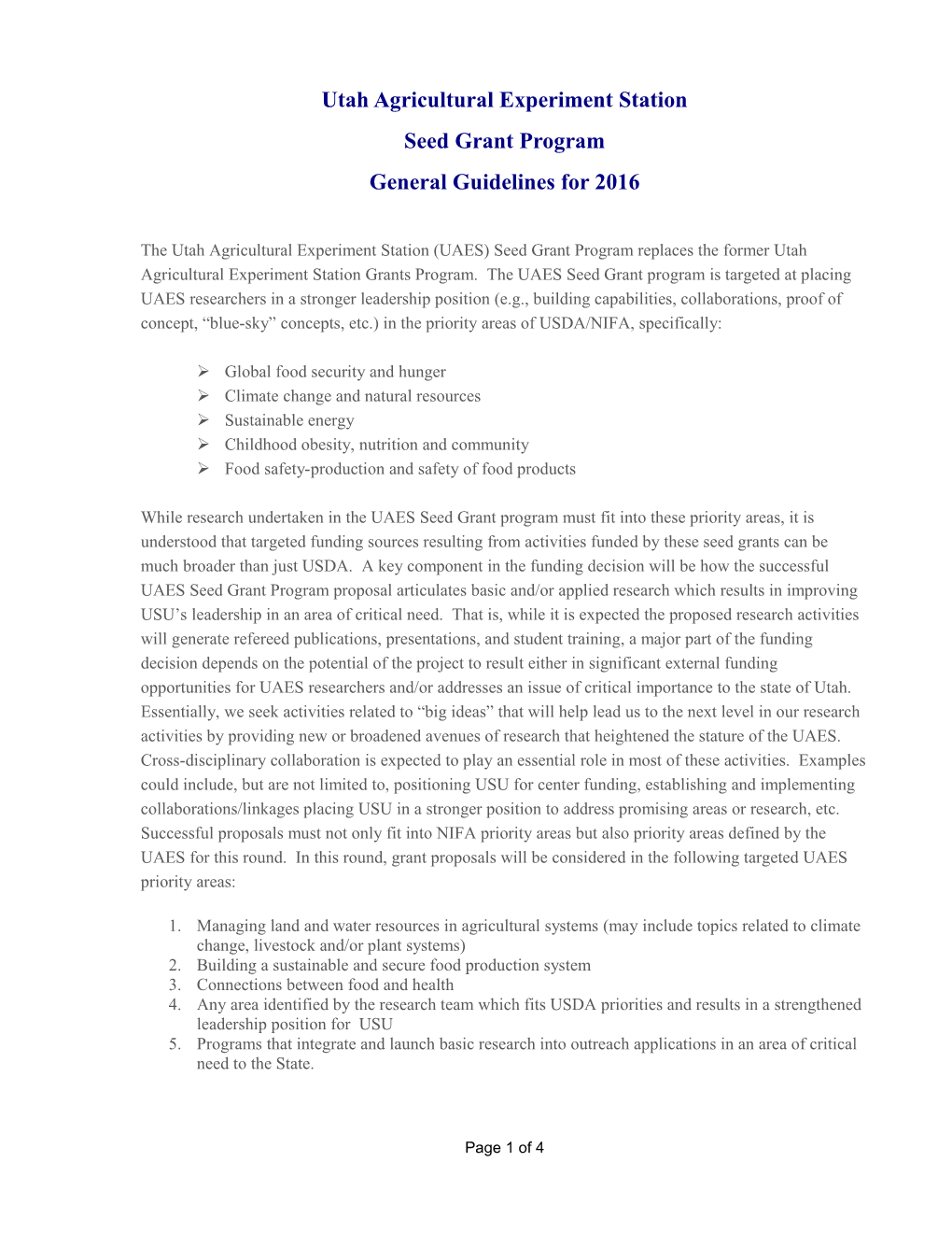 CURI General Guidelines for 2007-2008