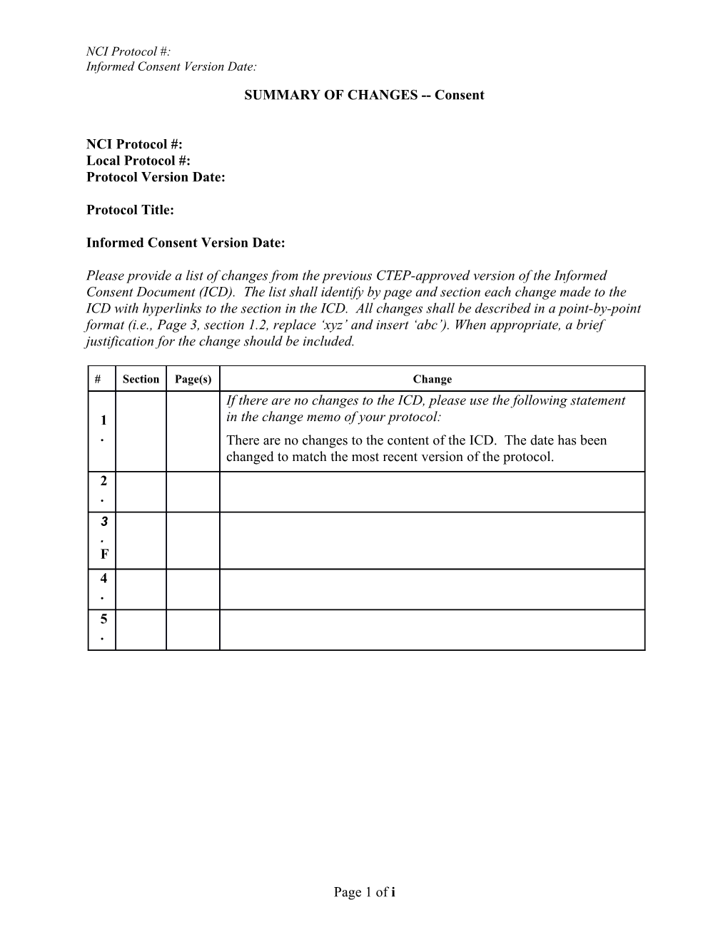 Formatted for Submission - NCI Consent Form Template for Adult Cancer Trials