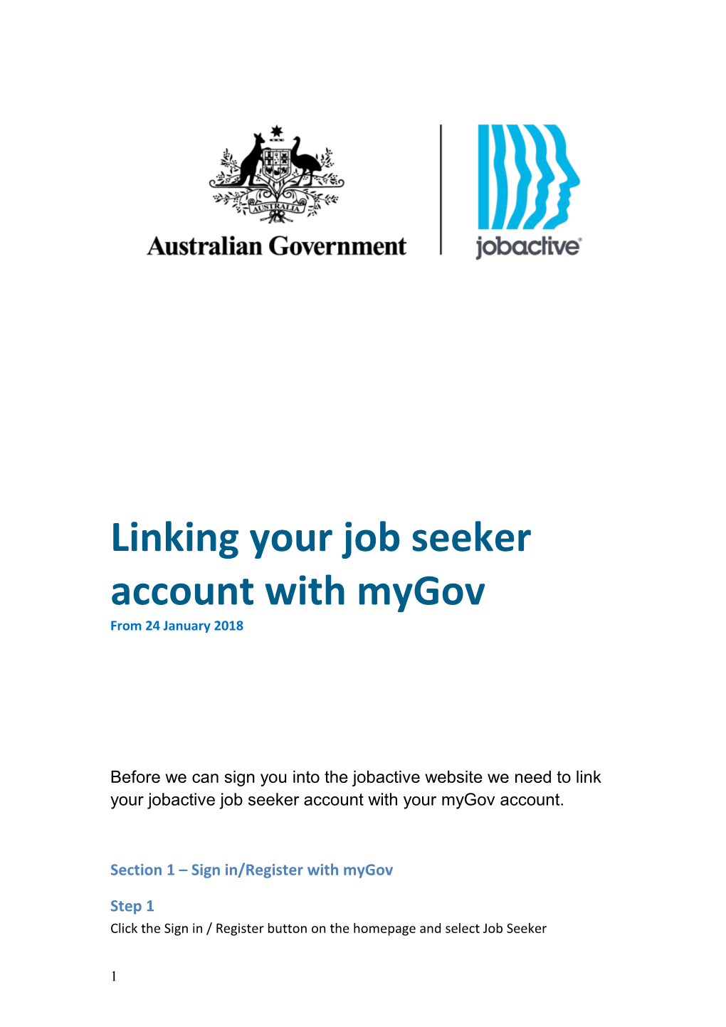 Linking Your Job Seeker Account with Mygov