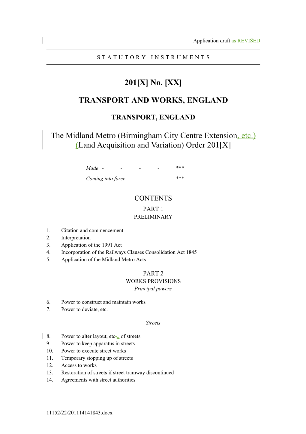 Compare Revised Order with Application Order