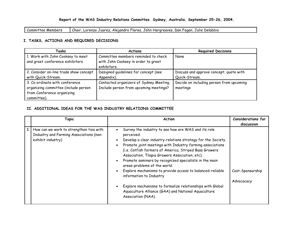 Industry Relations Committee