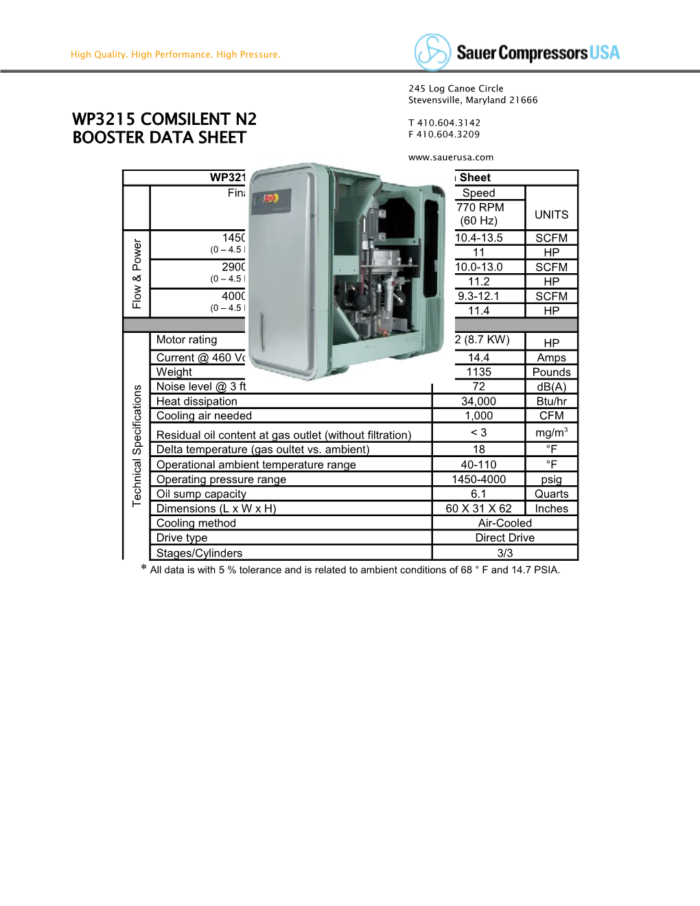 Booster Data Sheet