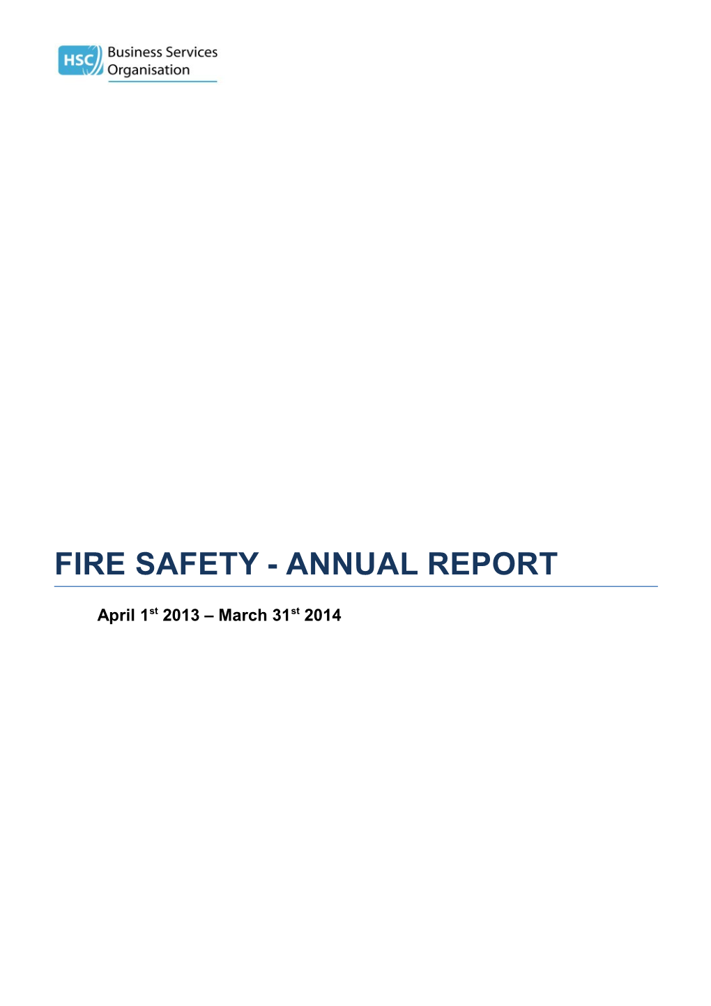 Fire Safety Annual Report