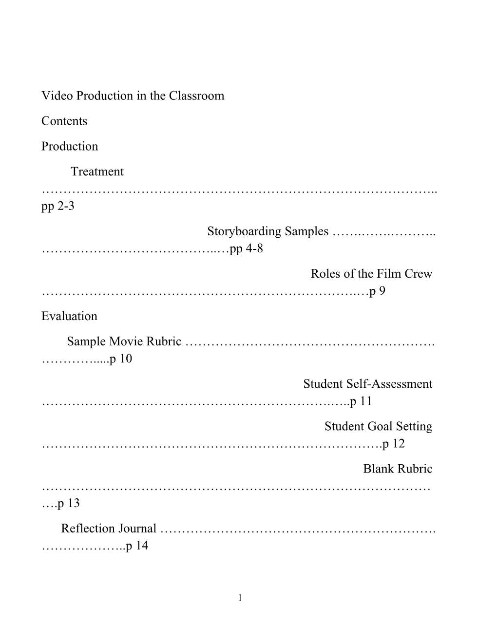 Video Production in the Classroom