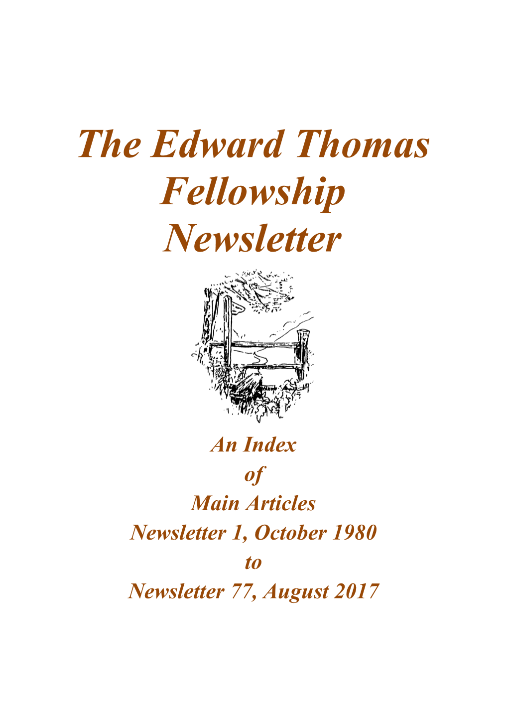 The Edward Thomas Fellowship