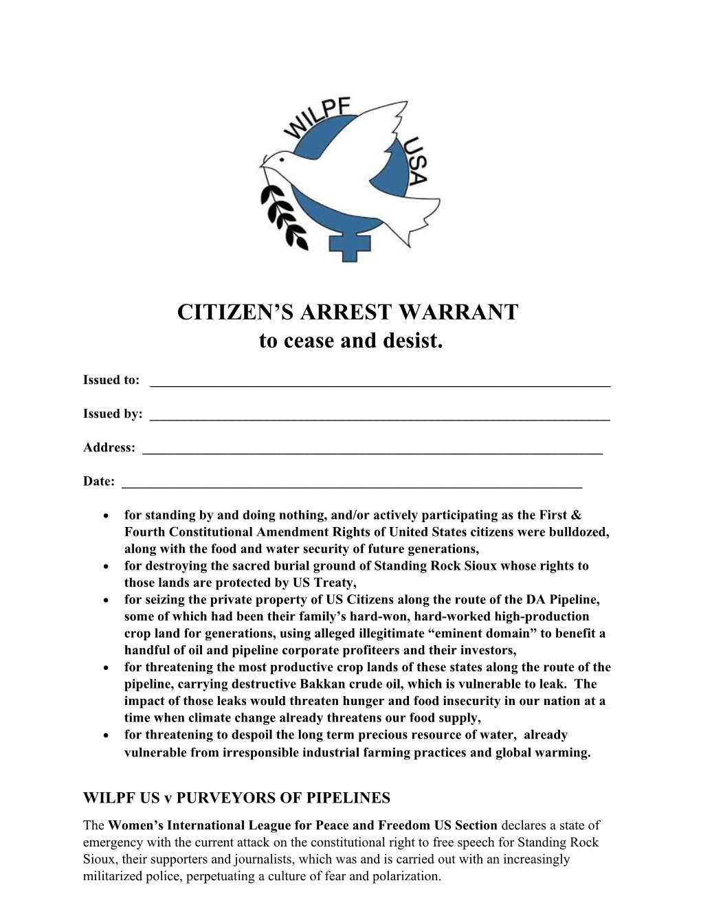 Citizen S Arrestwarrant