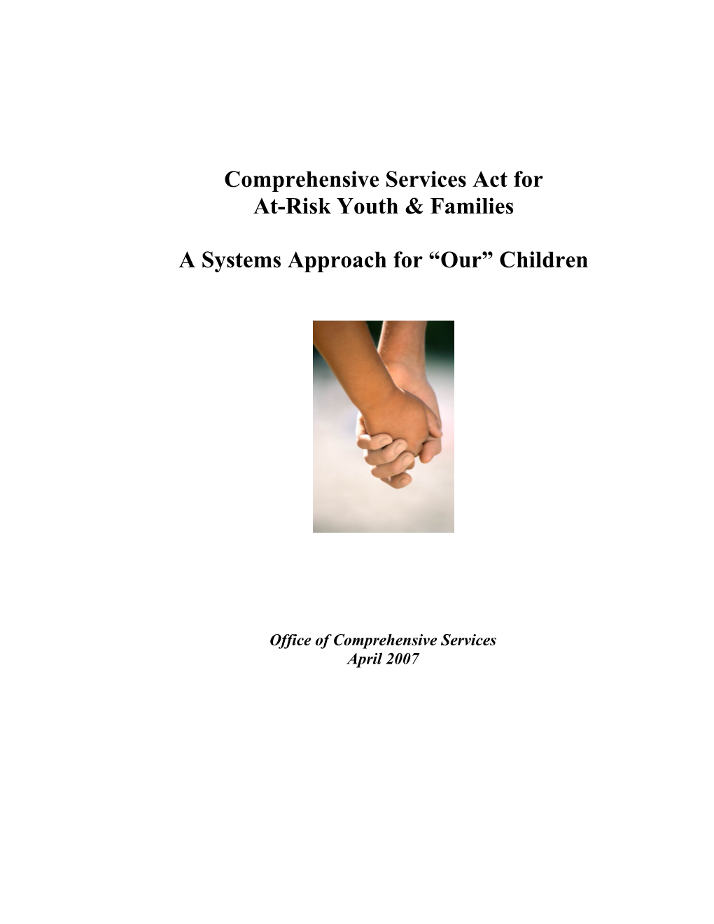 Comprehensive Services Act For