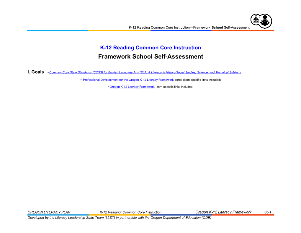 K-12 Reading Common Core Instruction