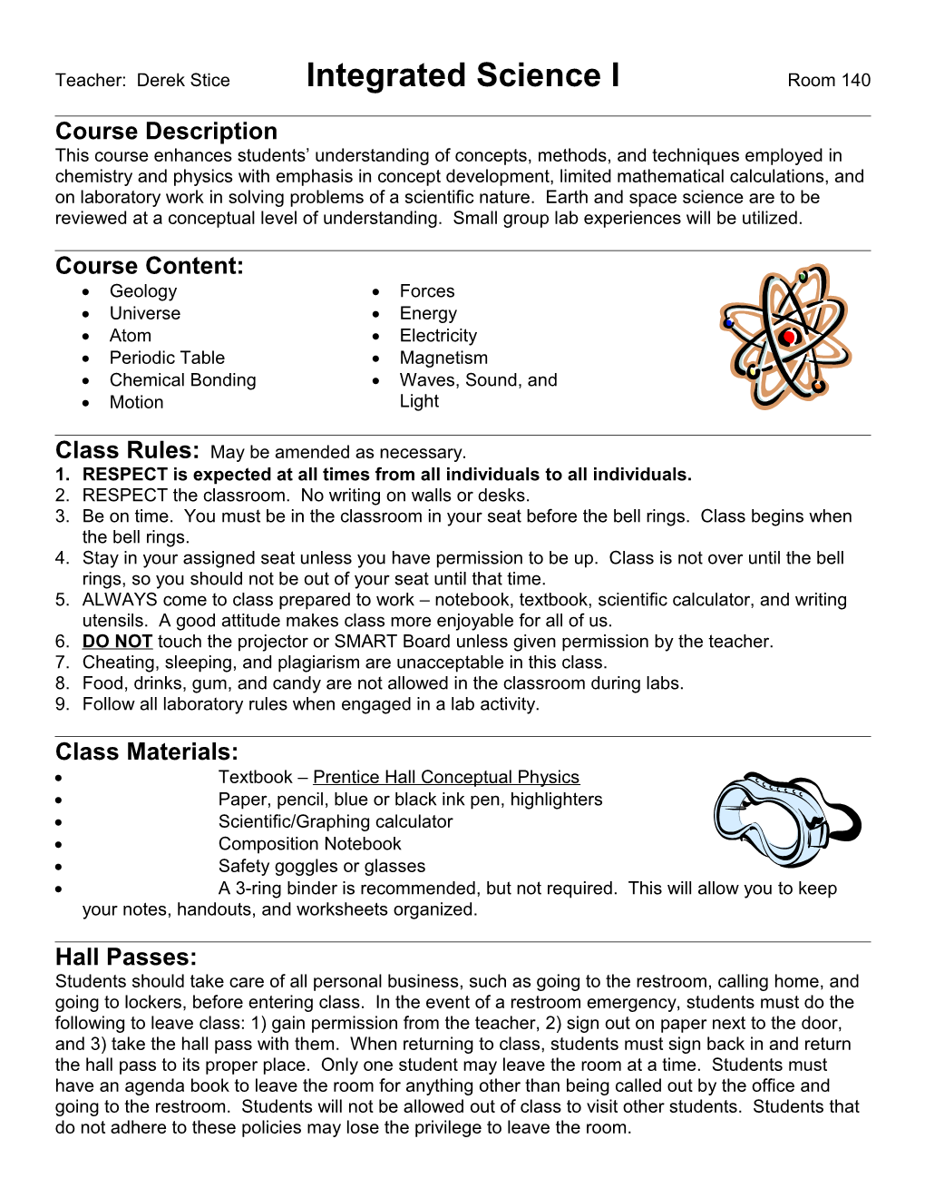 Intro to Chemistry, Physics, & Earth/Space Science