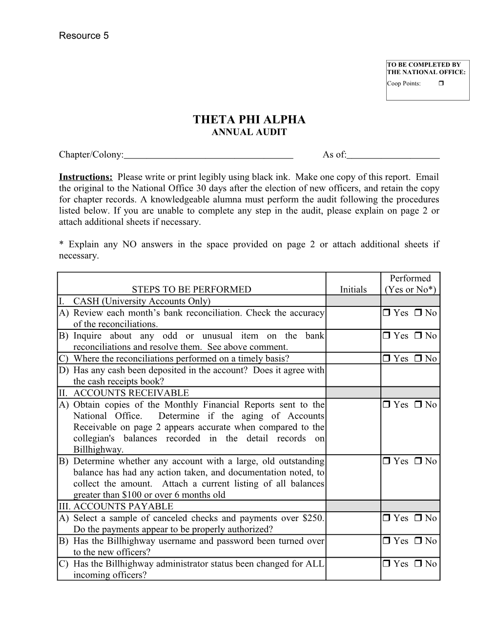 * Explain Any NO Answers in the Space Provided on Page 2 Or Attach Additional Sheets If