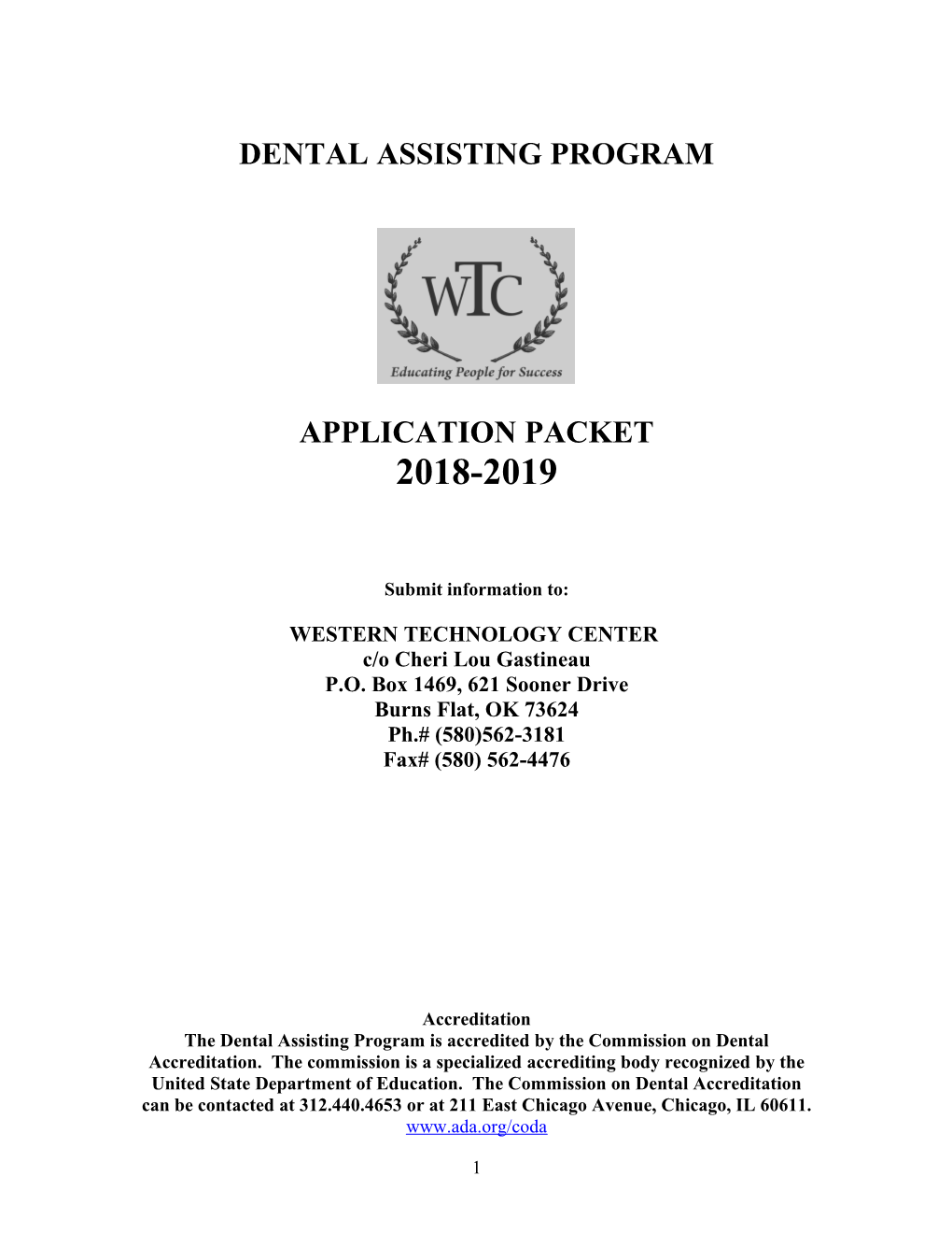 Dental Assisting Program