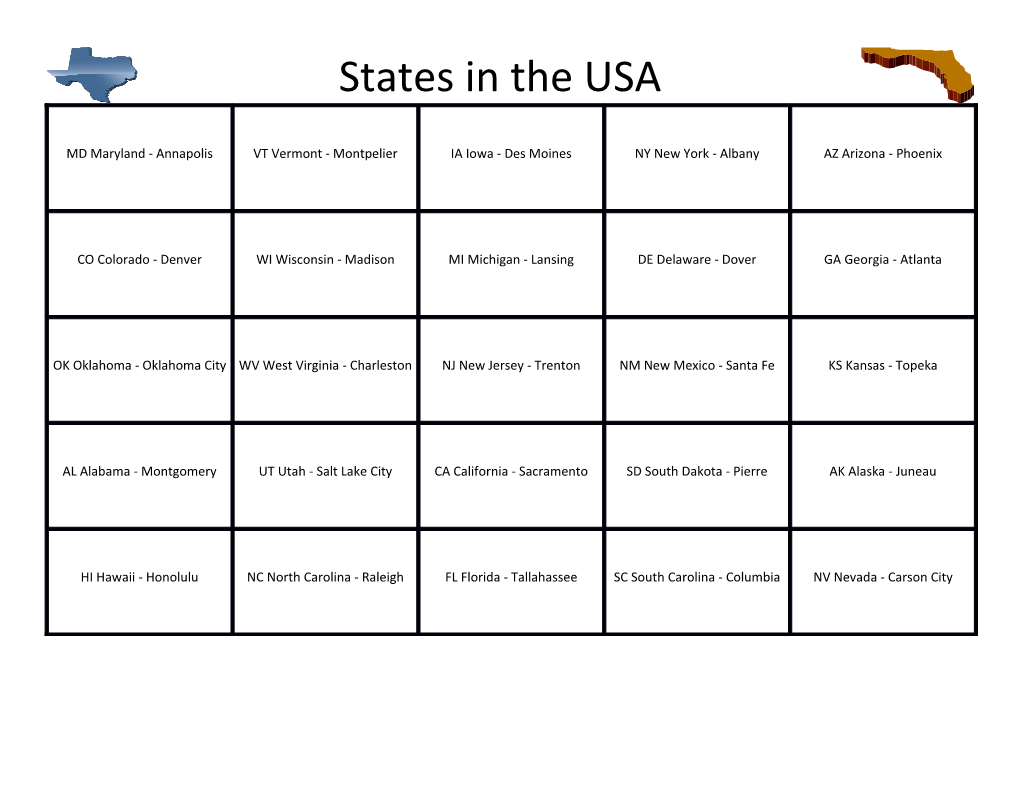 States in the USA