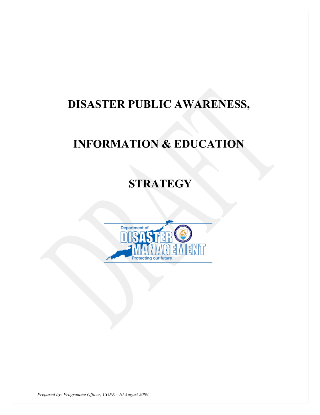 Disasterpublic Awareness