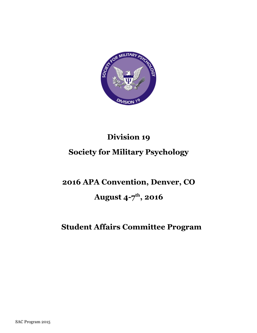 Society for Military Psychology