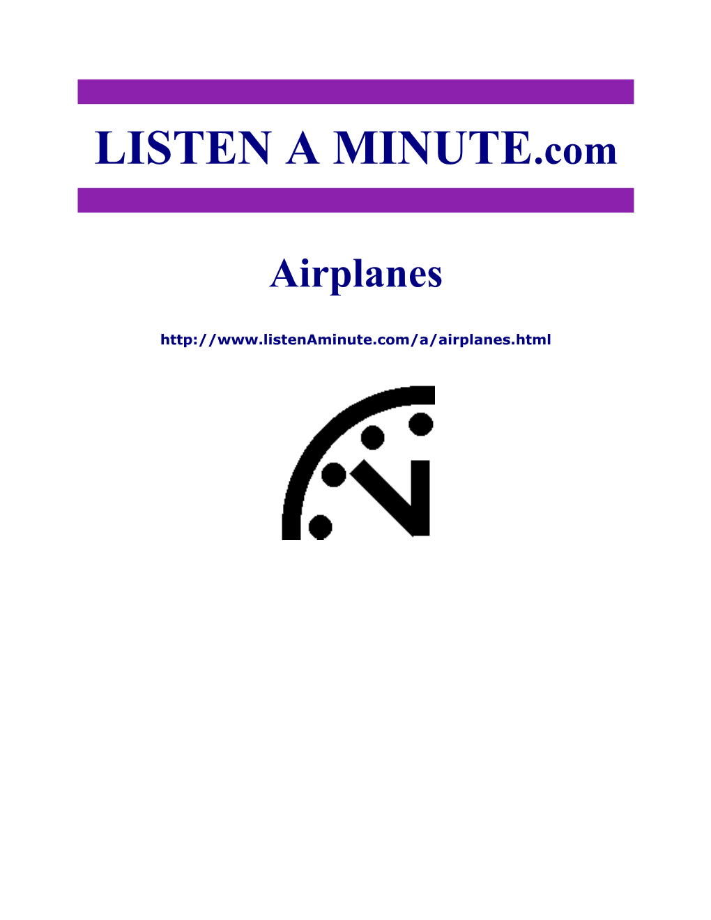 Listen a Minute.Com - ESL Listening - Airplanes