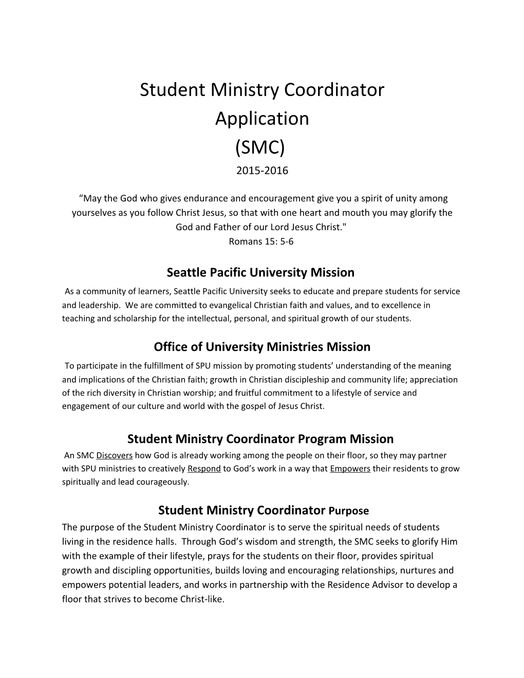 Seattle Pacific University Mission
